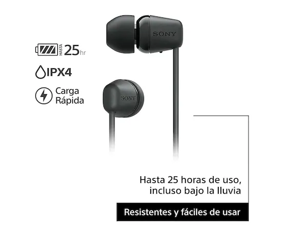 Audífonos In-Ear Sony con Bluetooth WI-C100