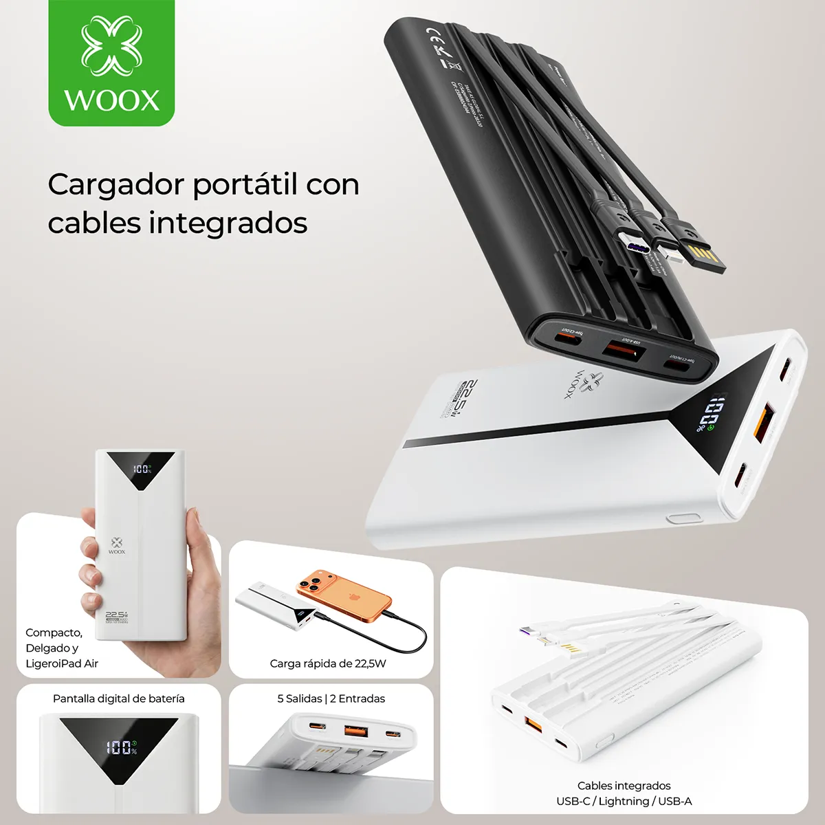 Power Bank WOOX 10000 mAh
