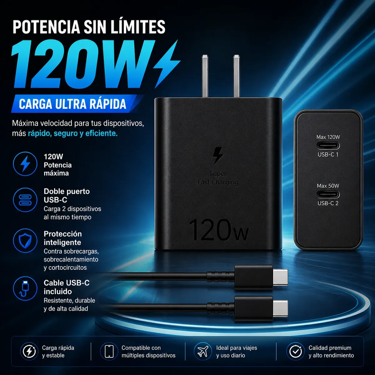 Cargador Samsung 120W PD