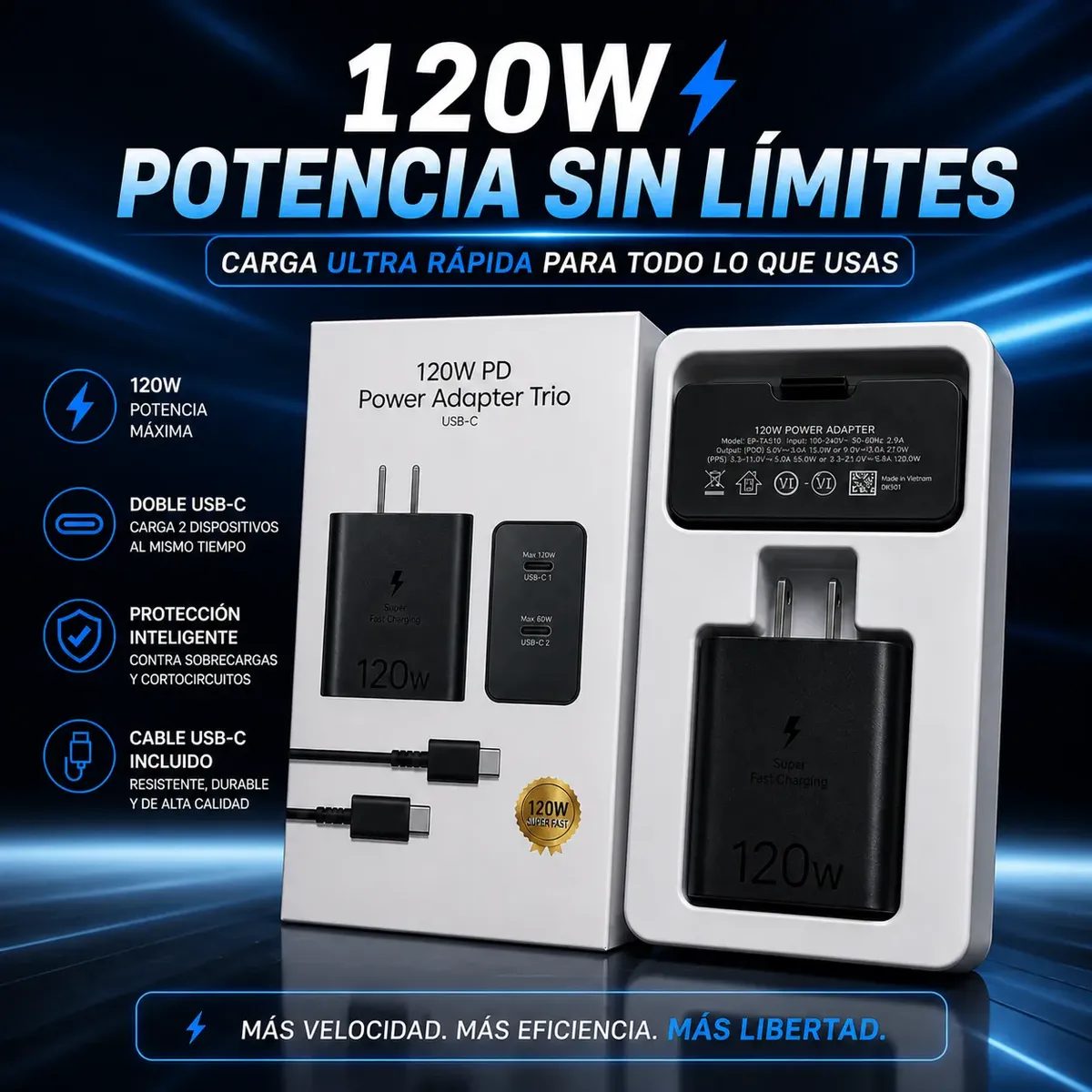 Cargador Samsung 120W PD