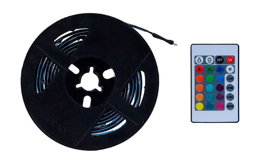 Lampara Tira de Luz Led Con Control Rgb 180 cm