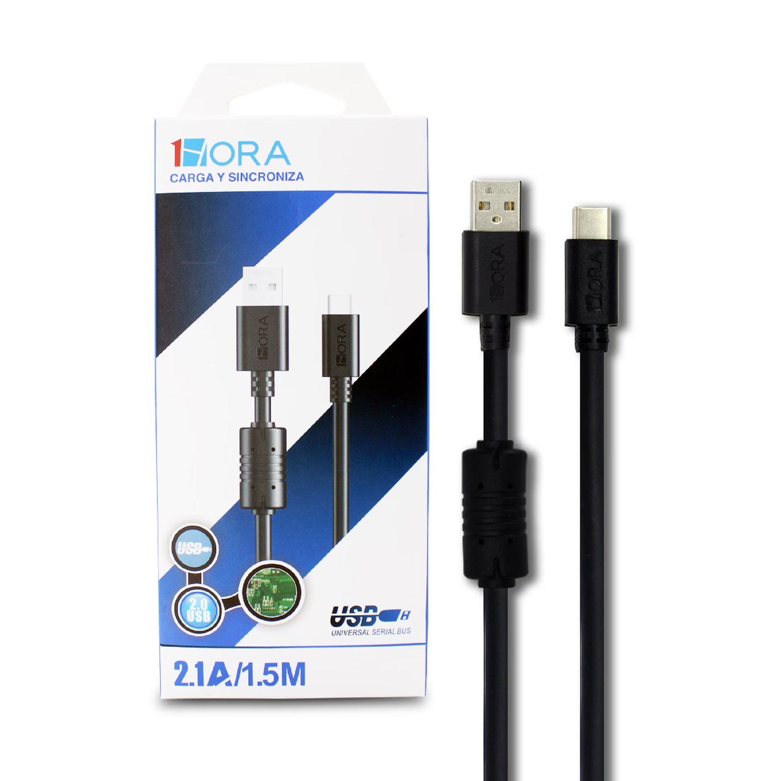 Cable 1Hora USB 2.0 a USB-C